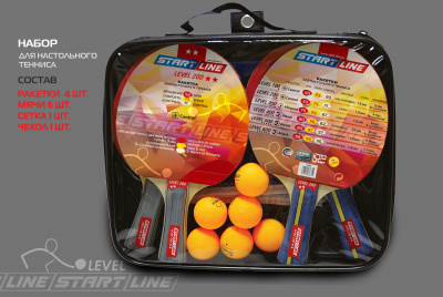 Набор 4 р-ки Level 200, 6 мячей Club Select, сетка с креплением